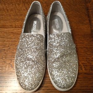 Size 10 Michael Kors Sparkly Slip Ons
